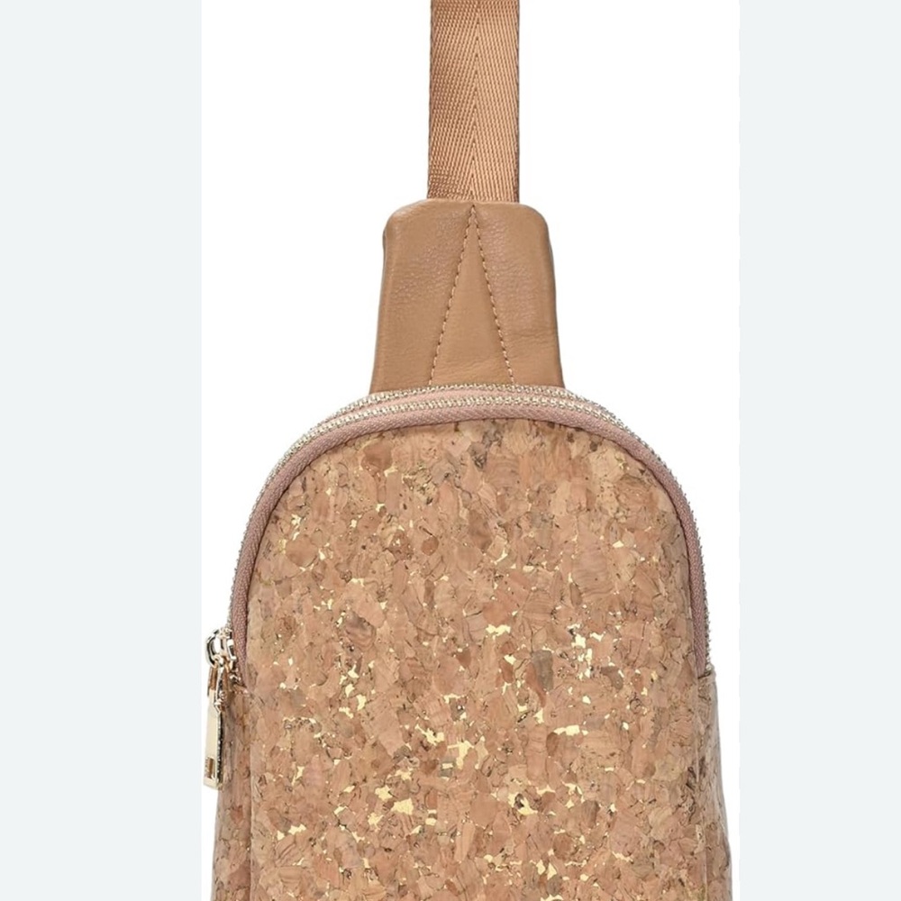 Tan Cork Sling Bag
